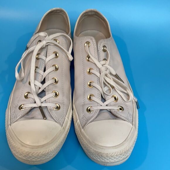 Chuck Taylor Converse Blocked Nubuck Egret/Driftwood Gray Low Top Sneaker Sz8/10 - Picture 2 of 10